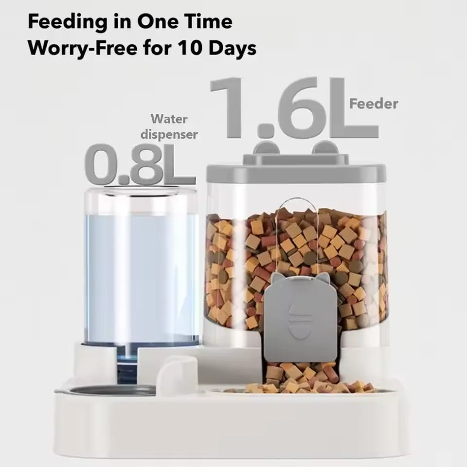 Automatic Pet Feeder – Large Capacity Food & Water Dispenser for Cats & Dogs