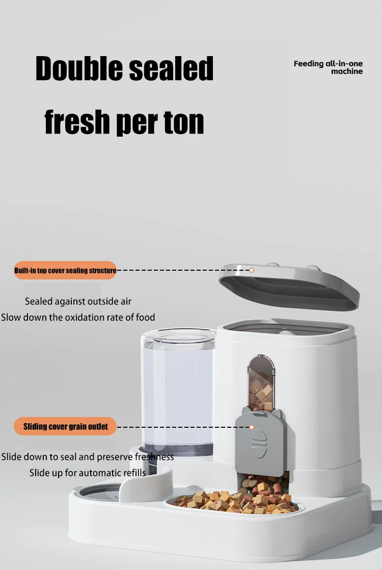 Automatic Pet Feeder – Large Capacity Food & Water Dispenser for Cats & Dogs