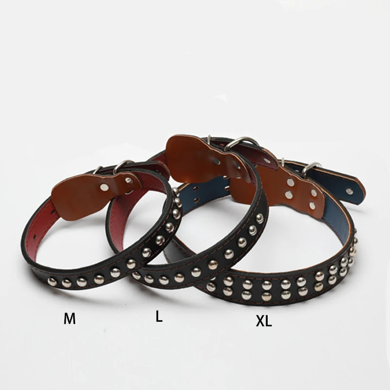 Leather Dog Collar & Leash – Strong Traction Lead for Large Dogs