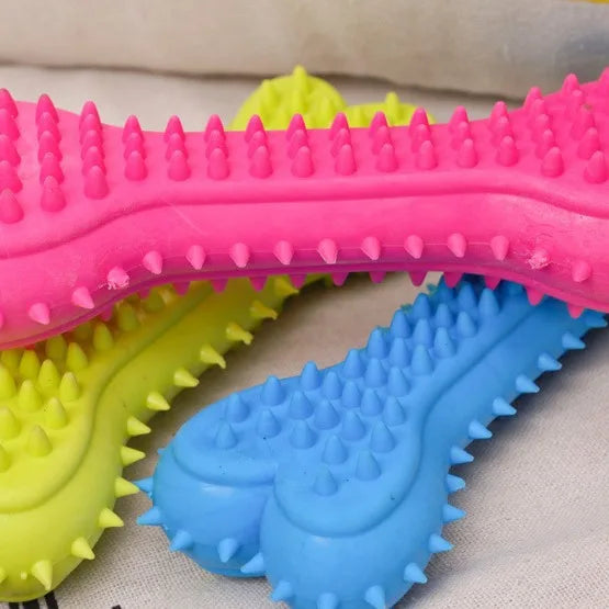 Rubber Dog Toy – Bite-Resistant Chew & Teeth Cleaning for Small Pets