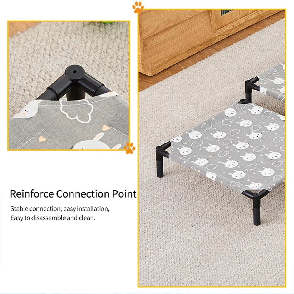 Elevated Pet Camping Bed – Portable Folding Dog & Cat Hammock