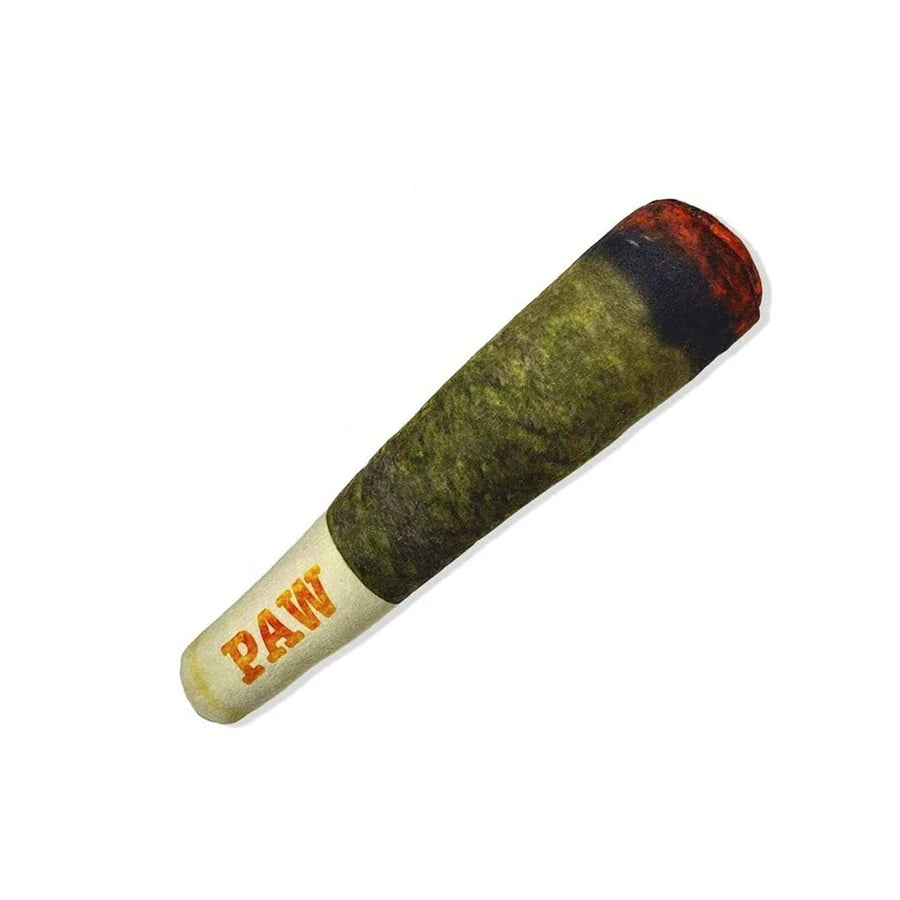 Cigar Plush Dog Toy – Funny Squeaky Chew for Small & Medium Pets