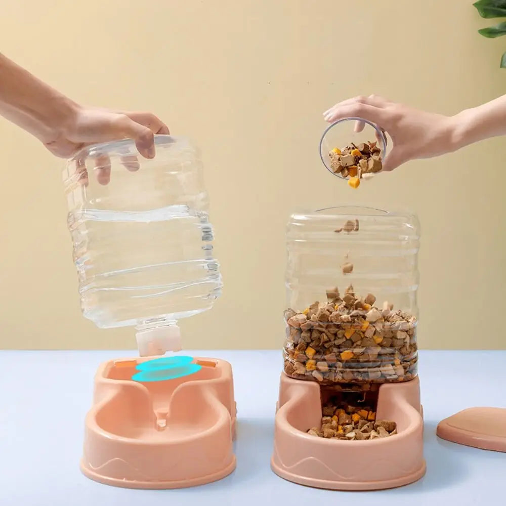 Automatic Pet Feeder & Water Fountain – 3.8L Food Dispenser