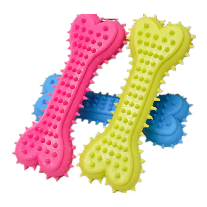 Rubber Dog Toy – Bite-Resistant Chew & Teeth Cleaning for Small Pets