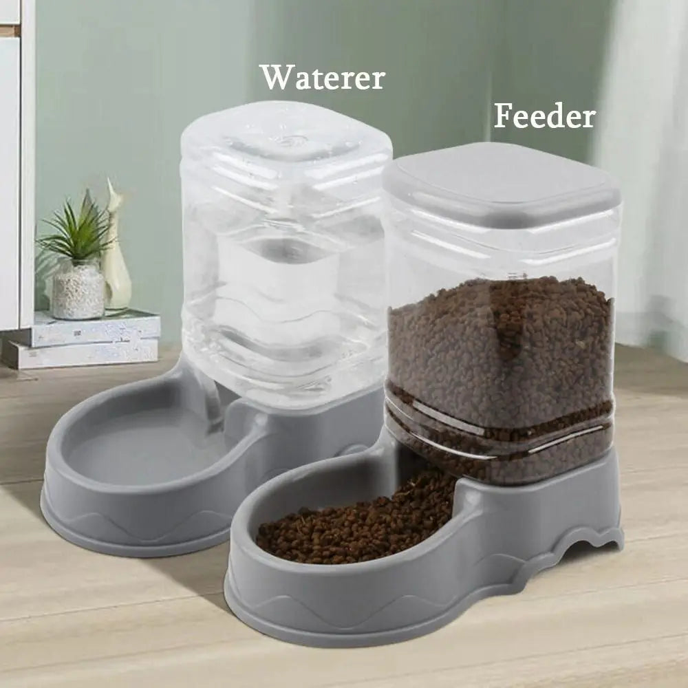 Automatic Pet Feeder & Water Fountain – 3.8L Food Dispenser