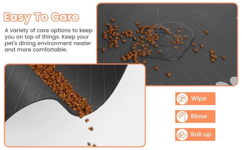 Absorbent Pet Feeding Mat – Quick-Dry Food & Water Bowl Placemat