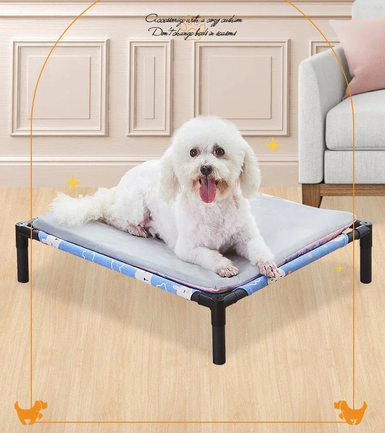 Elevated Pet Camping Bed – Portable Folding Dog & Cat Hammock