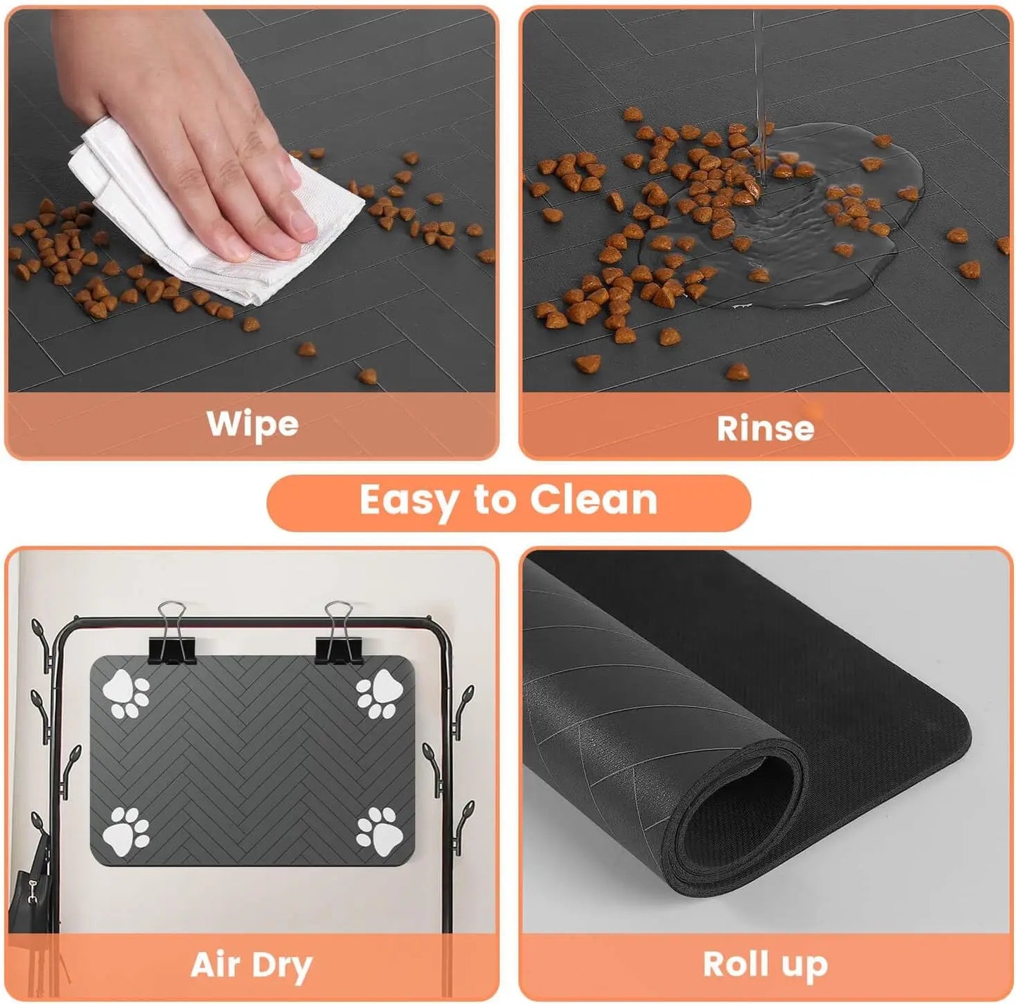 Absorbent Pet Feeding Mat – Quick-Dry Food & Water Bowl Placemat