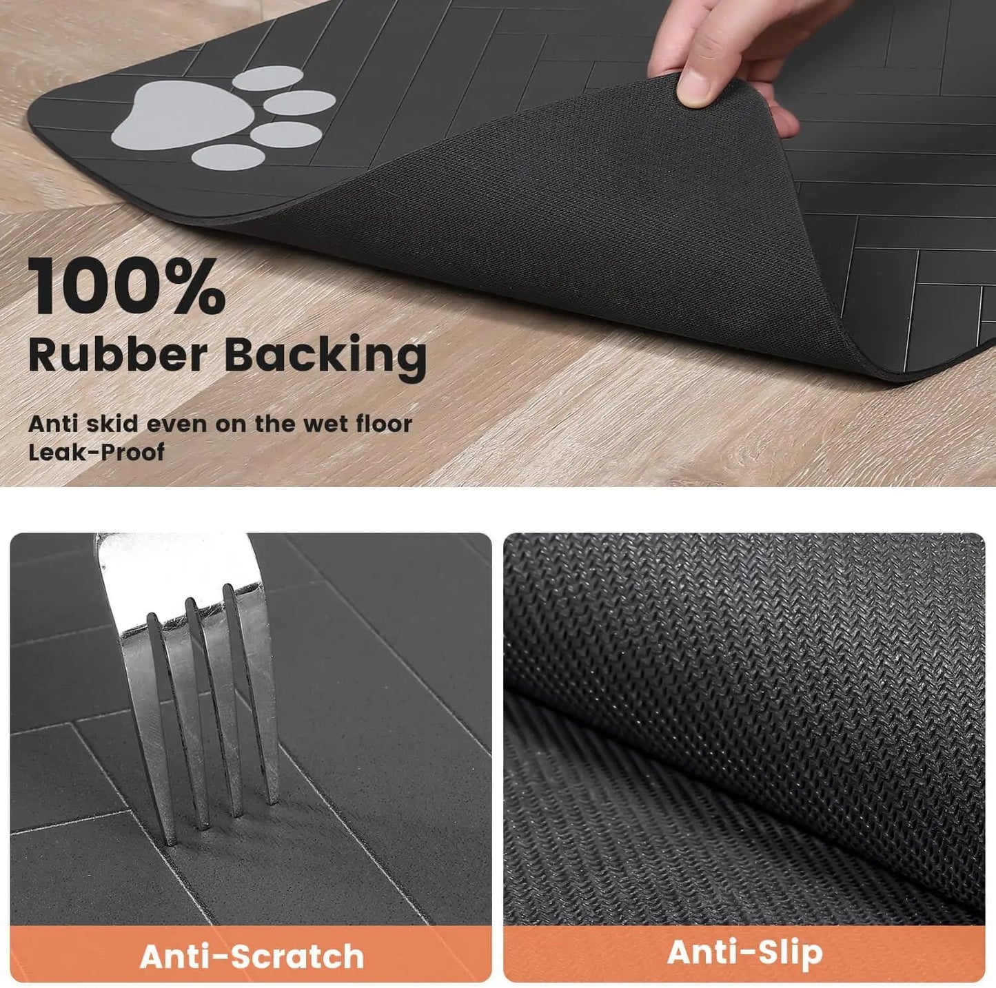 Absorbent Pet Feeding Mat – Quick-Dry Food & Water Bowl Placemat
