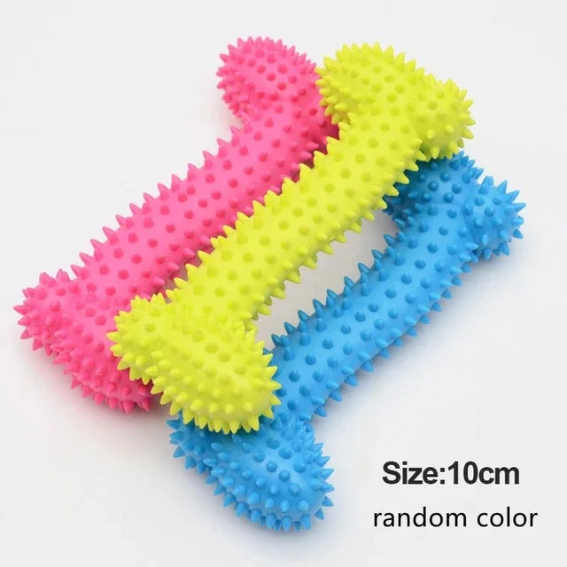 Rubber Dog Toy – Bite-Resistant Chew & Teeth Cleaning for Small Pets