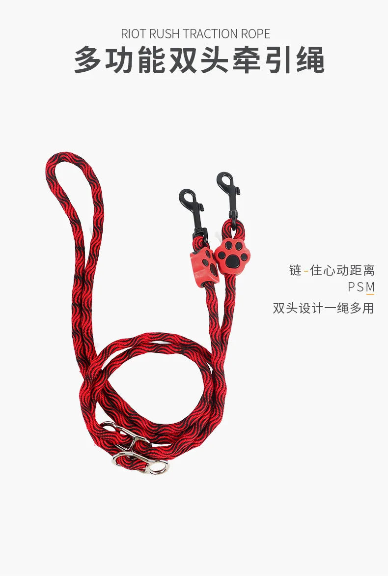 Pet Leash for Two Double Small, Medium and Large Dogs