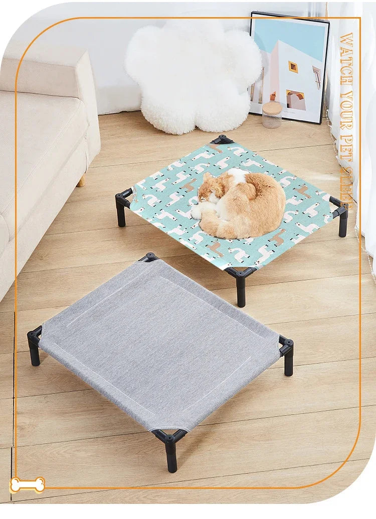 Elevated Pet Camping Bed – Portable Folding Dog & Cat Hammock