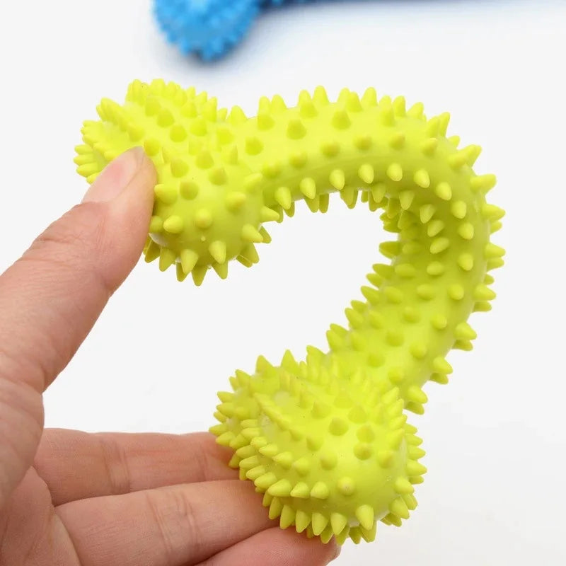 Rubber Dog Toy – Bite-Resistant Chew & Teeth Cleaning for Small Pets