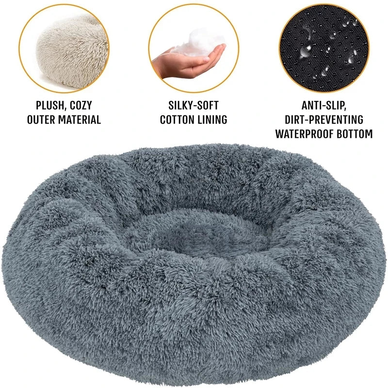 40-90cm Round Pet Bed for Large Dog Bed Super Soft Cat Bed