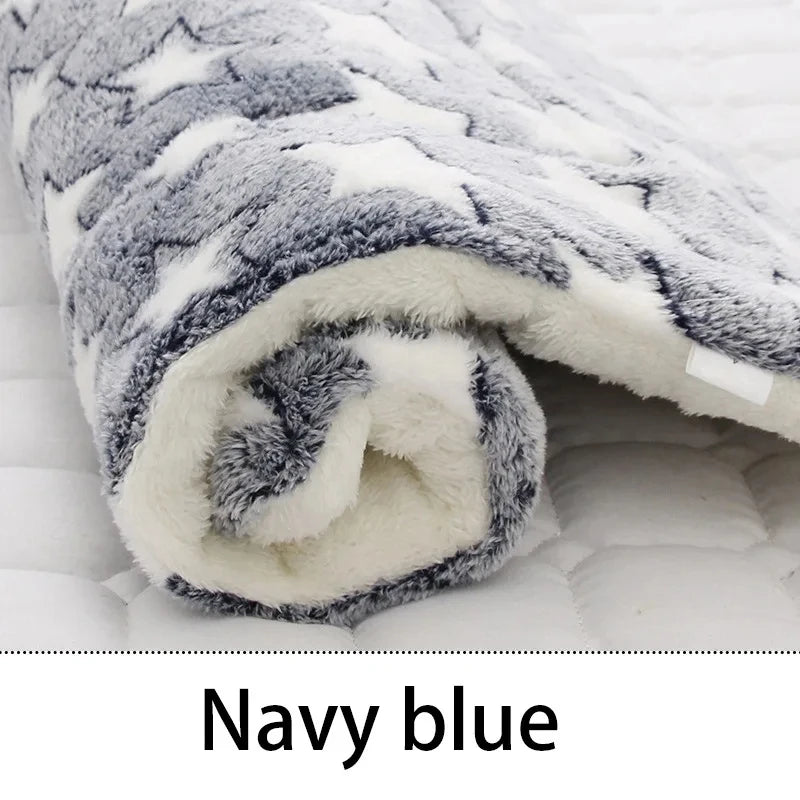 Flannel Pet Sleeping Mat – Soft Dog & Cat Bed Cushion Blanket