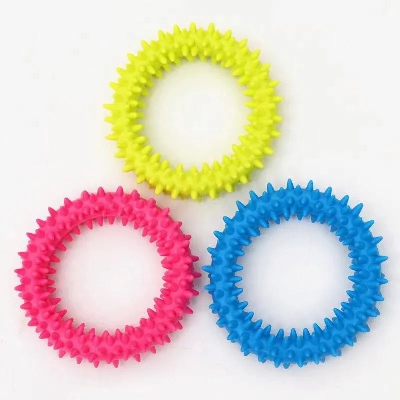 Rubber Dog Toy – Bite-Resistant Chew & Teeth Cleaning for Small Pets