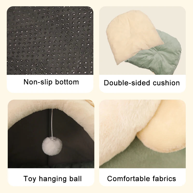 Foldable Removable Washable Pet Sleeping Bed for Small Dog & Cat