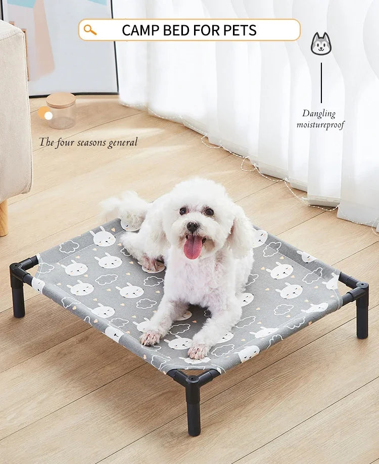 Elevated Pet Camping Bed – Portable Folding Dog & Cat Hammock