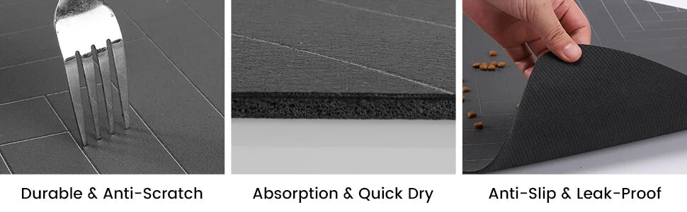 Absorbent Pet Feeding Mat – Quick-Dry Food & Water Bowl Placemat