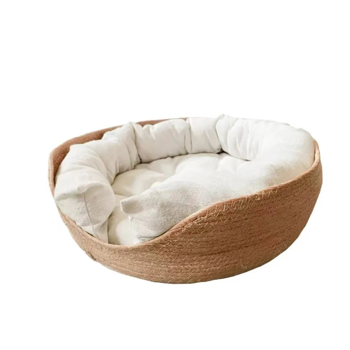 Cat & Dog Beds Sofa Handmade Bamboo Weaving Cozy Nest