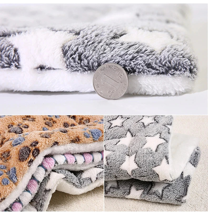Flannel Pet Sleeping Mat – Soft Dog & Cat Bed Cushion Blanket