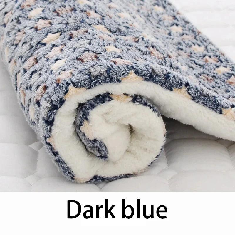Flannel Pet Sleeping Mat – Soft Dog & Cat Bed Cushion Blanket