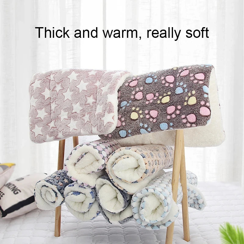 Flannel Pet Sleeping Mat – Soft Dog & Cat Bed Cushion Blanket
