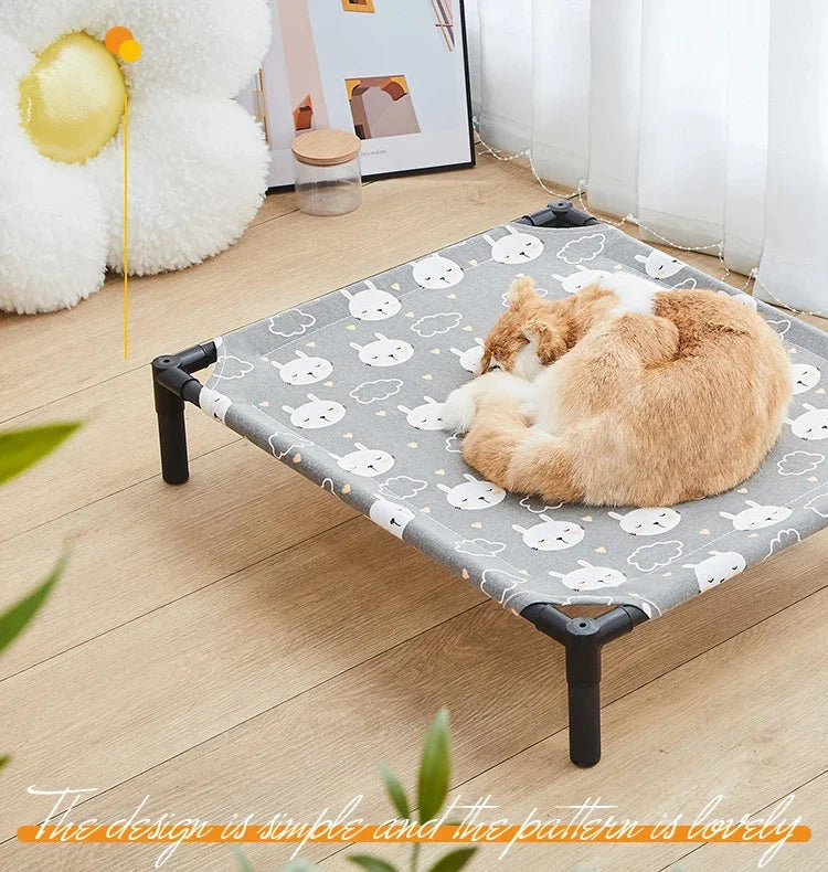 Elevated Pet Camping Bed – Portable Folding Dog & Cat Hammock