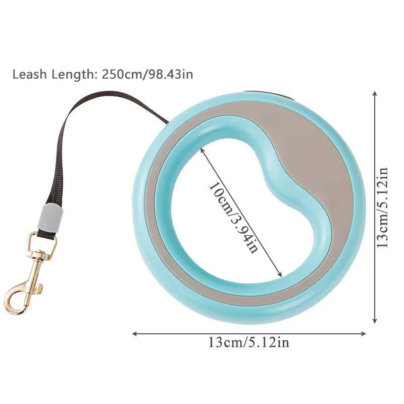 Retractable Dog Leash 250cm – Durable Training Lead for Small & Medium Pets