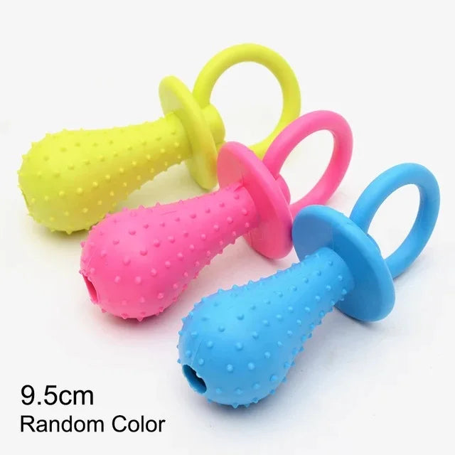 Rubber Dog Toy – Bite-Resistant Chew & Teeth Cleaning for Small Pets