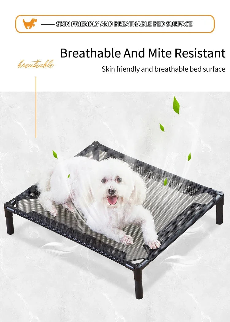 Elevated Pet Camping Bed – Portable Folding Dog & Cat Hammock