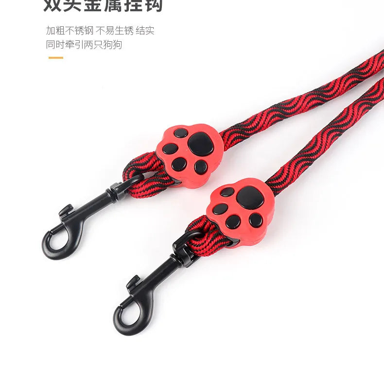 Pet Leash for Two Double Small, Medium and Large Dogs