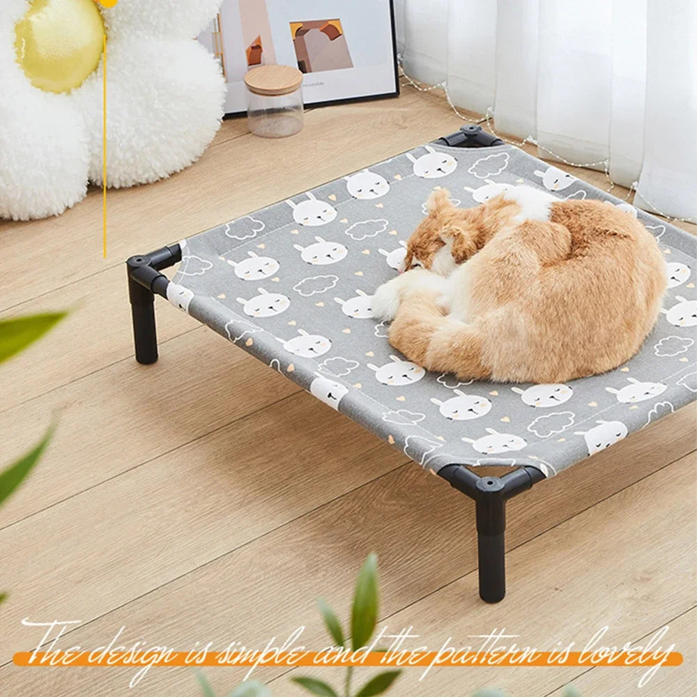 Elevated Pet Camping Bed – Portable Folding Dog & Cat Hammock