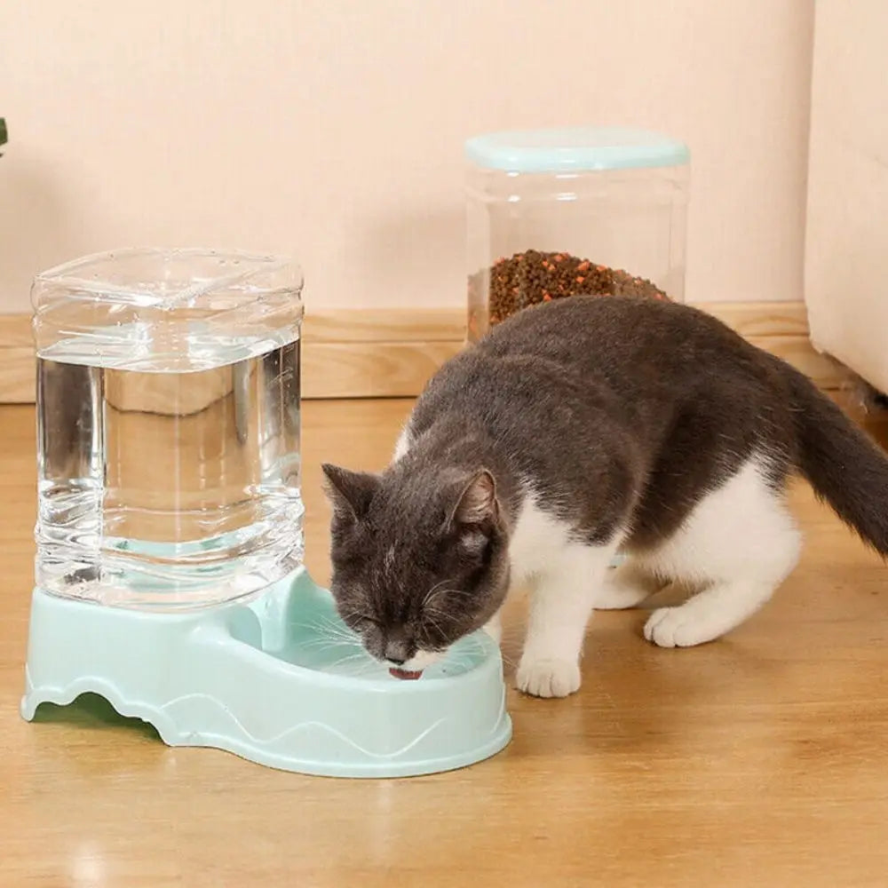 Automatic Pet Feeder & Water Fountain – 3.8L Food Dispenser