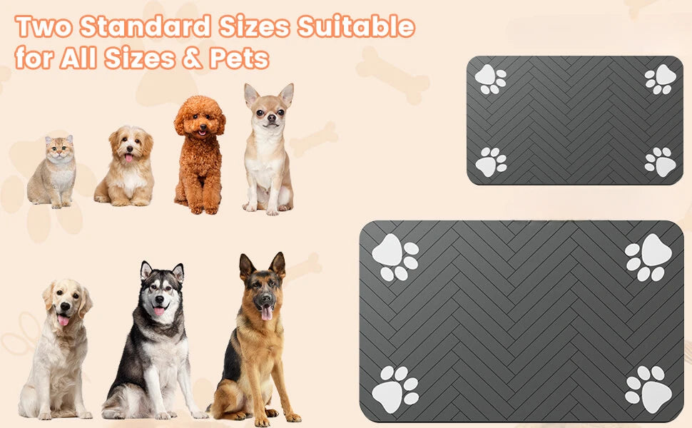 Absorbent Pet Feeding Mat – Quick-Dry Food & Water Bowl Placemat