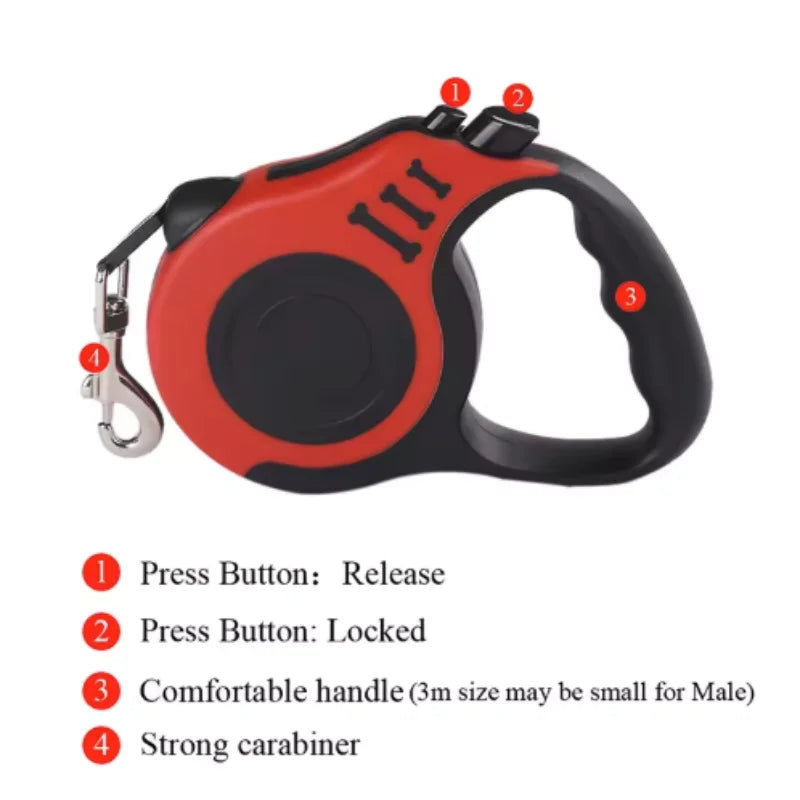 Retractable Dog Leash – Portable Walking Lead for Small & Medium Dogs