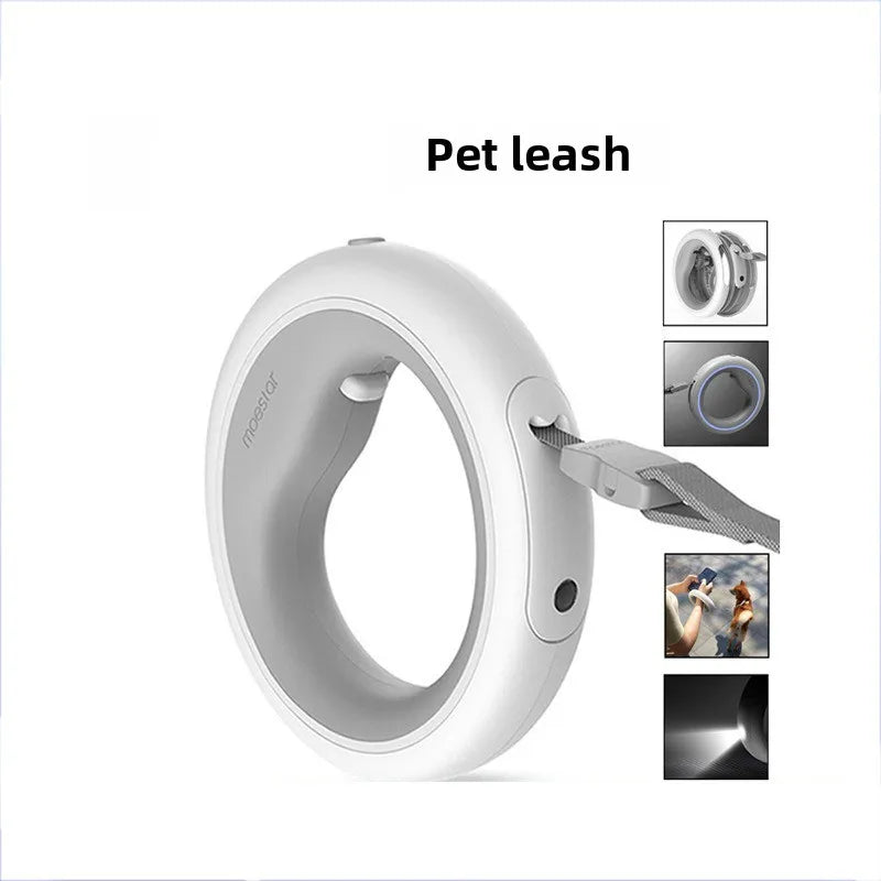 Retractable Pet Leash with Light – 2.6m Walking Lead for Dogs & Cats