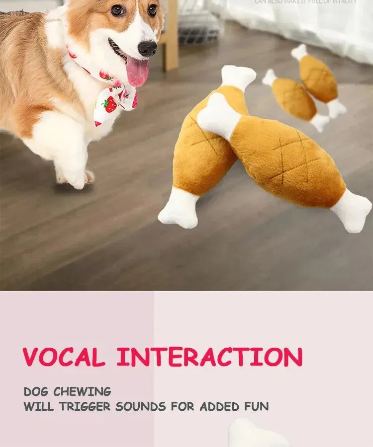 Interactive Pet Toy – Self-Relieving Vocal Chew Bone for Dogs & Cats