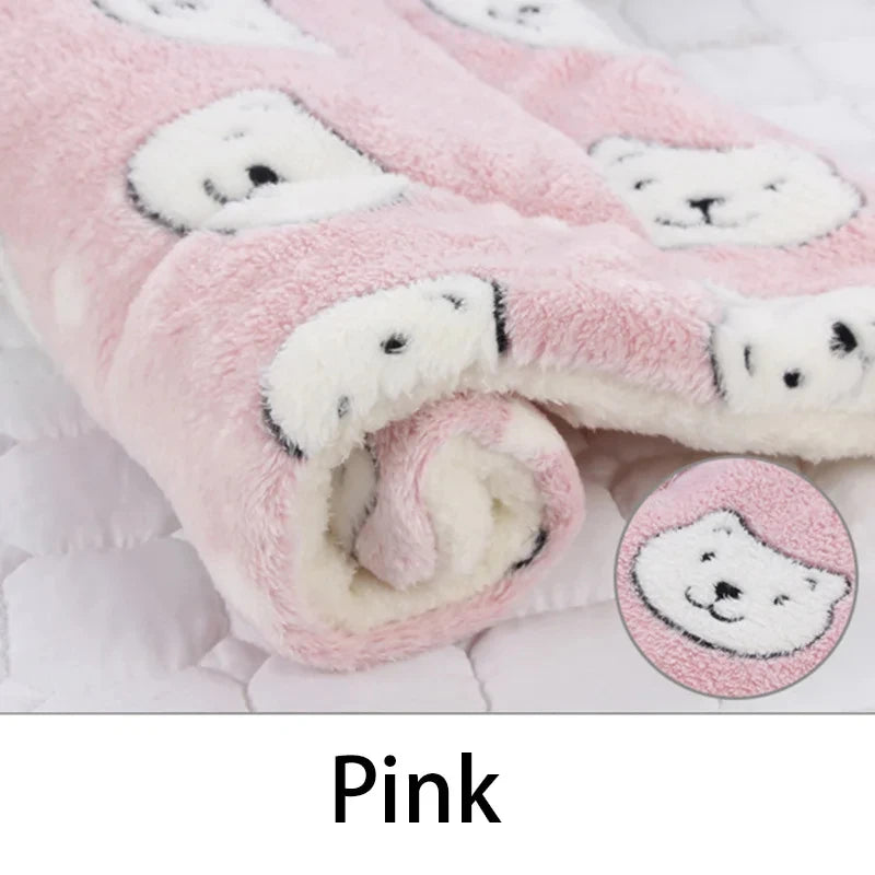 Flannel Pet Sleeping Mat – Soft Dog & Cat Bed Cushion Blanket
