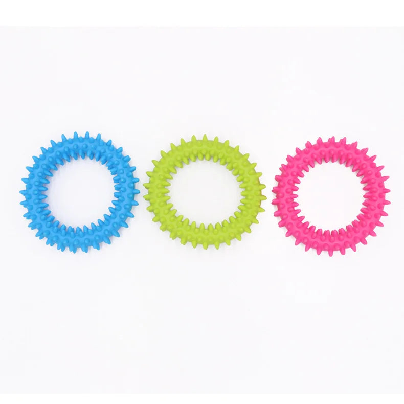 Rubber Dog Toy – Bite-Resistant Chew & Teeth Cleaning for Small Pets