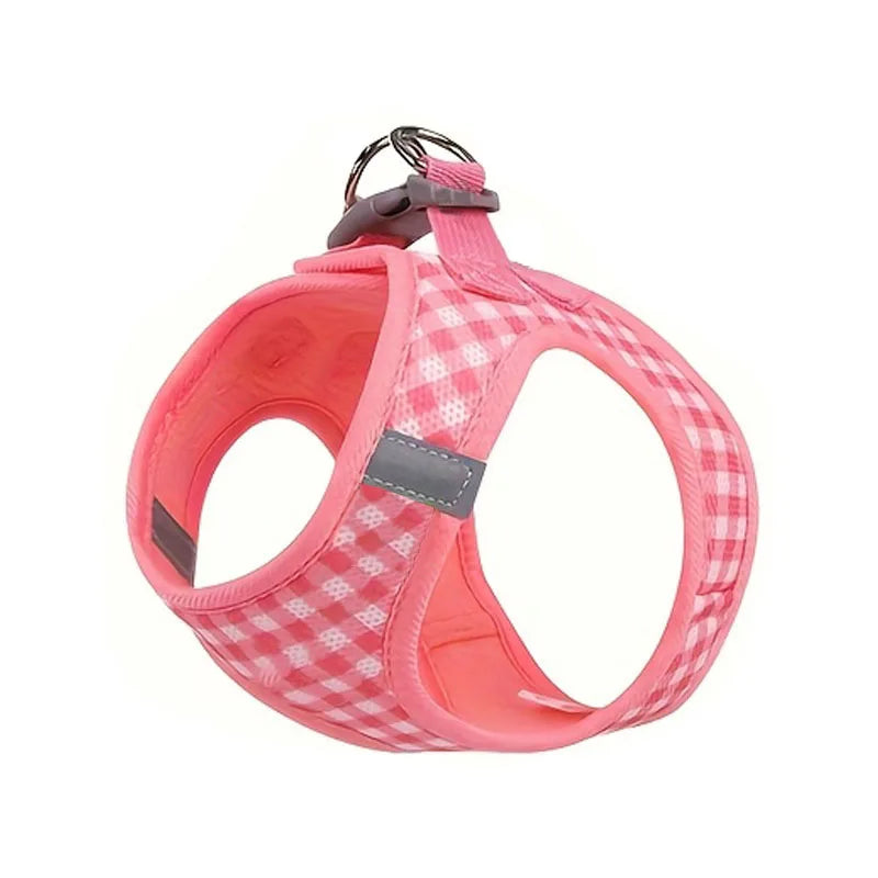 Plaid Cat Suit – Reflective, Durable Pet Outfit with Collar & Leash
