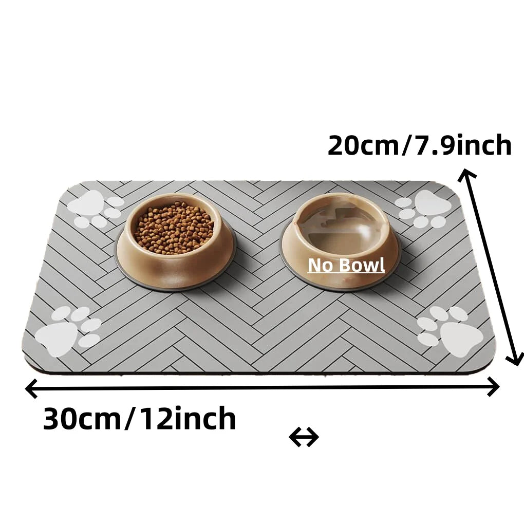 Absorbent Pet Feeding Mat – Quick-Dry Food & Water Bowl Placemat