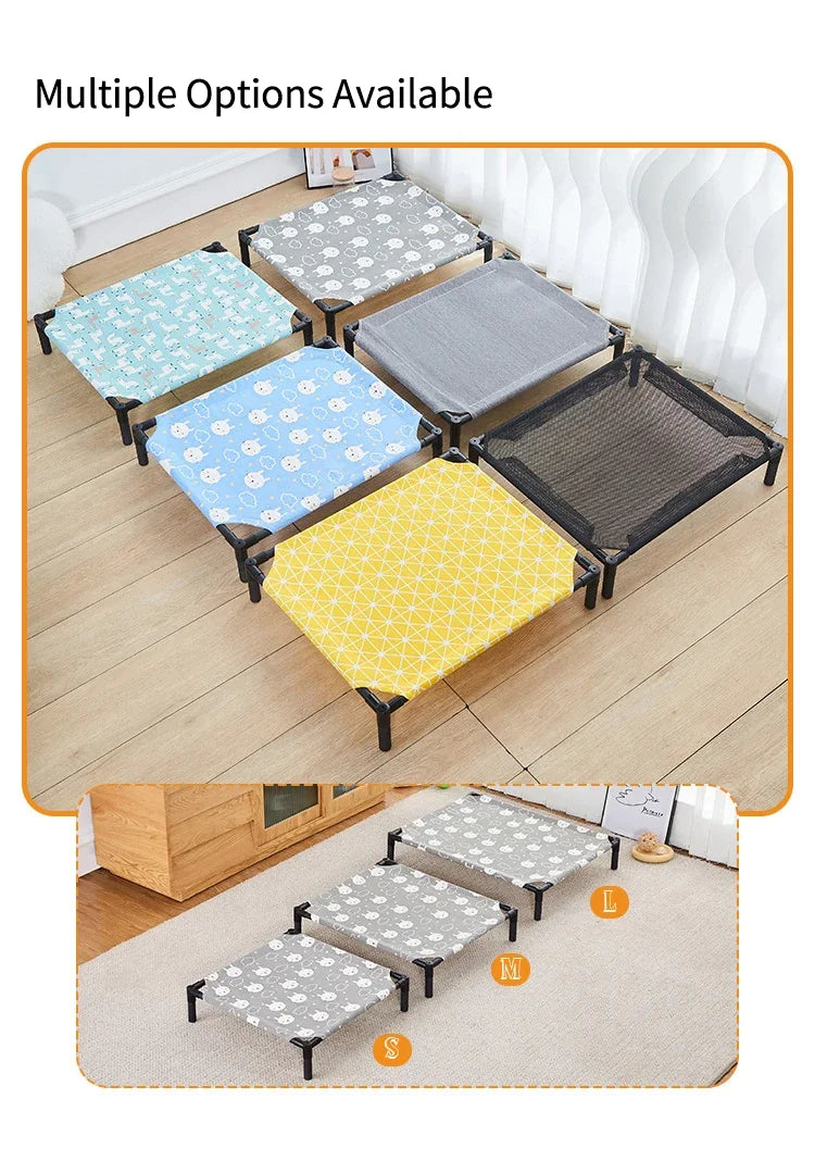 Elevated Pet Camping Bed – Portable Folding Dog & Cat Hammock