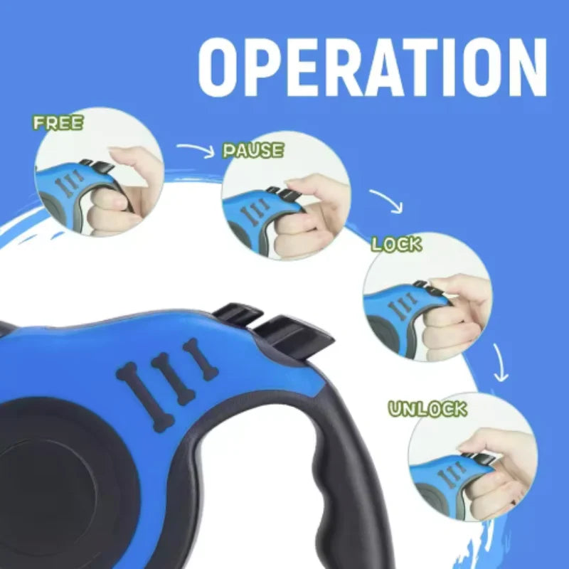 Retractable Dog Leash – Portable Walking Lead for Small & Medium Dogs