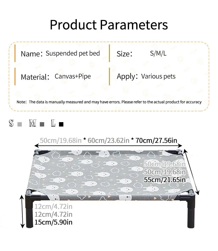 Elevated Pet Camping Bed – Portable Folding Dog & Cat Hammock