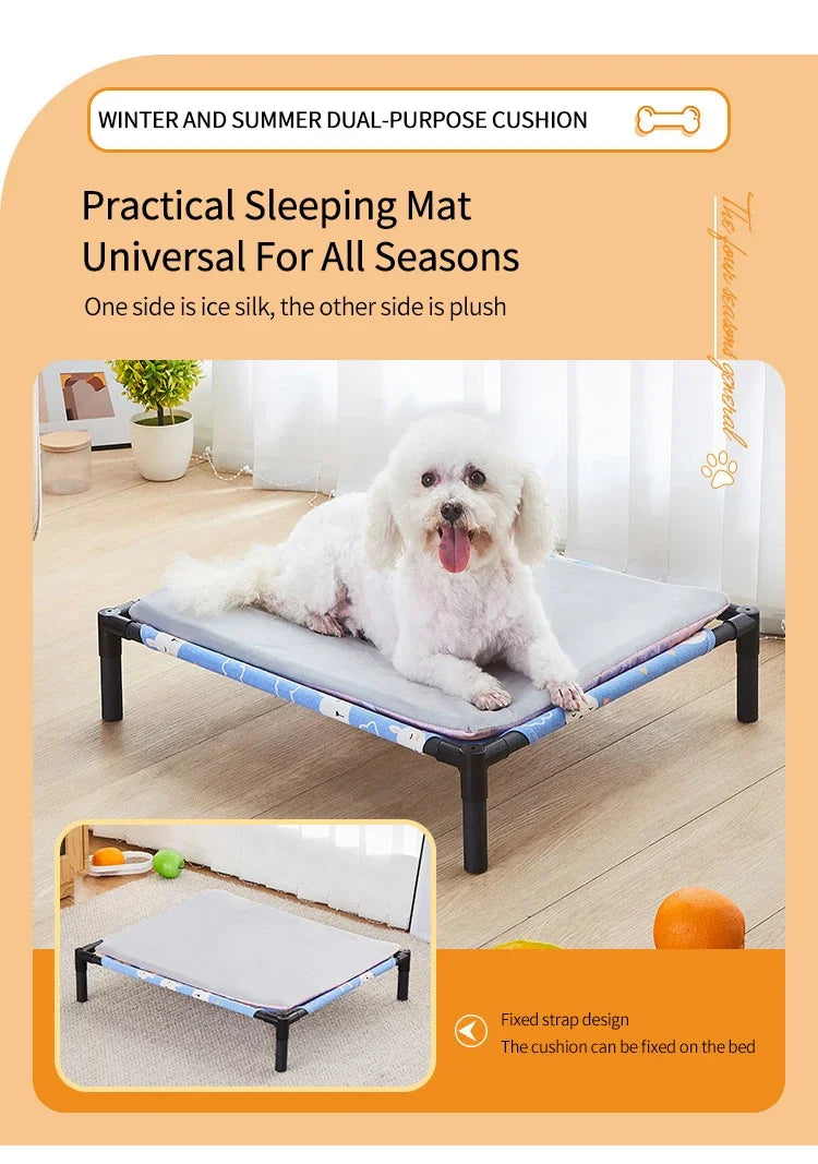Elevated Pet Camping Bed – Portable Folding Dog & Cat Hammock