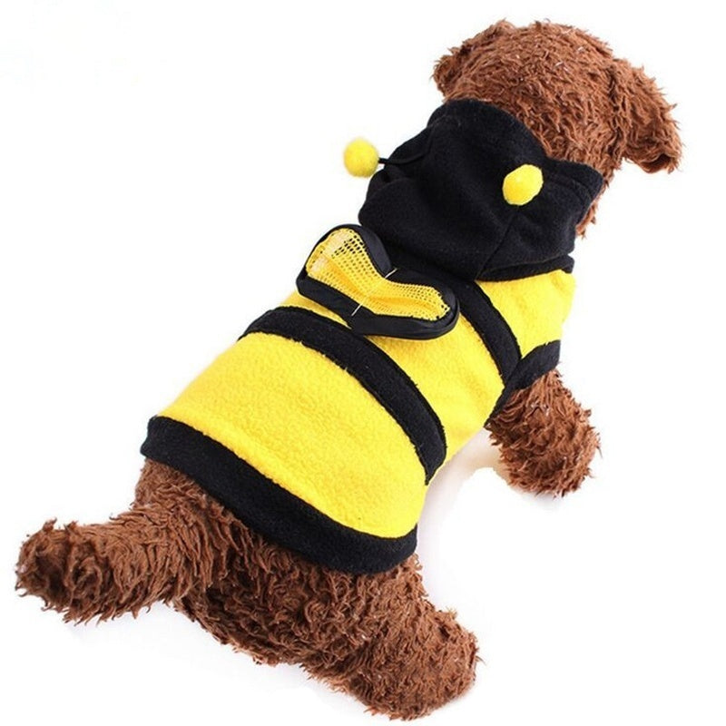 Bee Pet Puppy Coat Apparel Outfit Fleece Clothes Dog