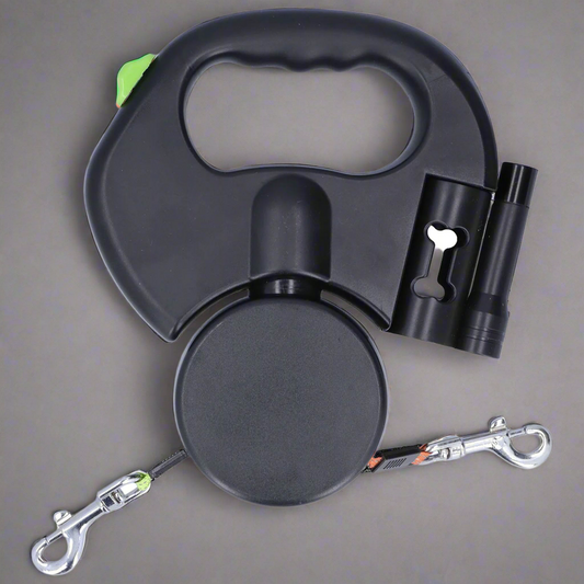 Retractable Double Dog Leash