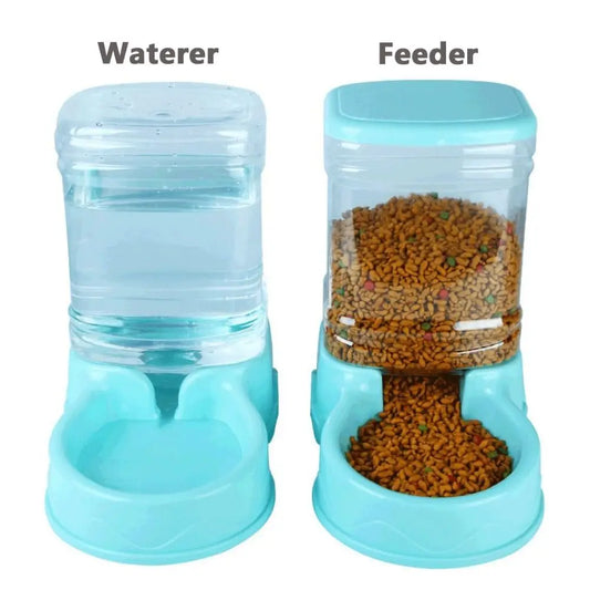 Automatic Pet Feeder & Water Fountain – 3.8L Food Dispenser