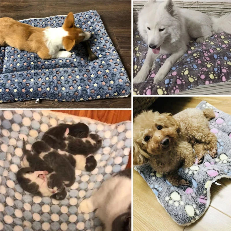 Flannel Pet Sleeping Mat – Soft Dog & Cat Bed Cushion Blanket